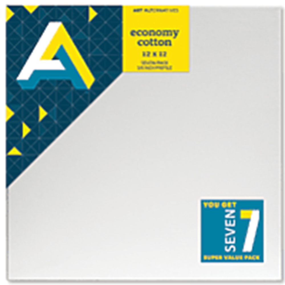 Art Alternatives, Paint Surface, Art & School, 12"x12", Economy Canvas, Super Value, 7 pack, 5768